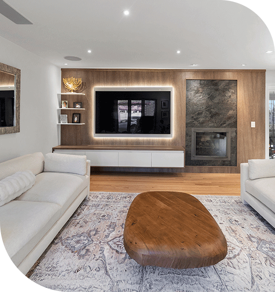 modern living room - colorado builders group